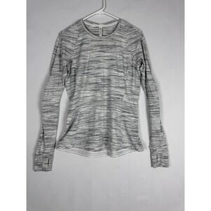 Lululemon T‎ Shirt Womens 10 Geometric Athleisure Yoga Performance Long Sleeve